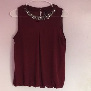 Gem burgundy fancy blouse